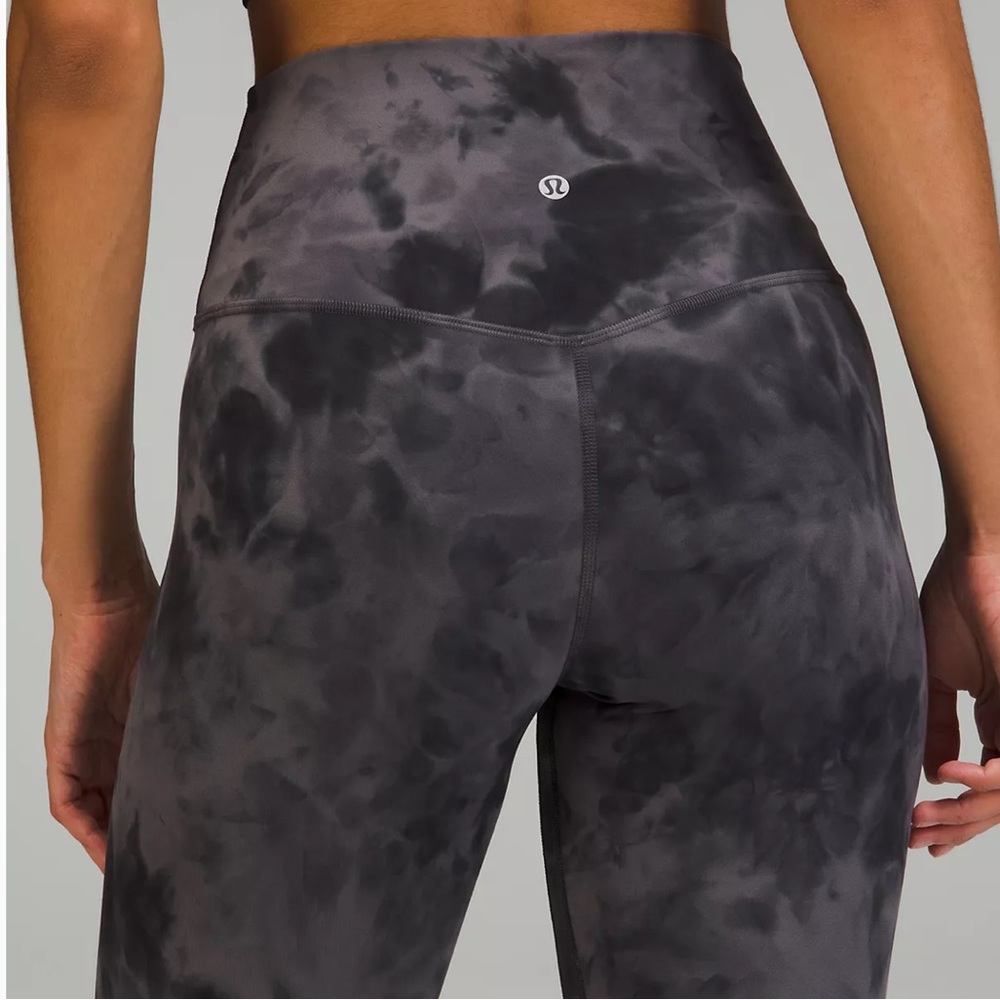 Lululemon Align grey and black Tie Dye leggings, 25” inseam. Size 4.